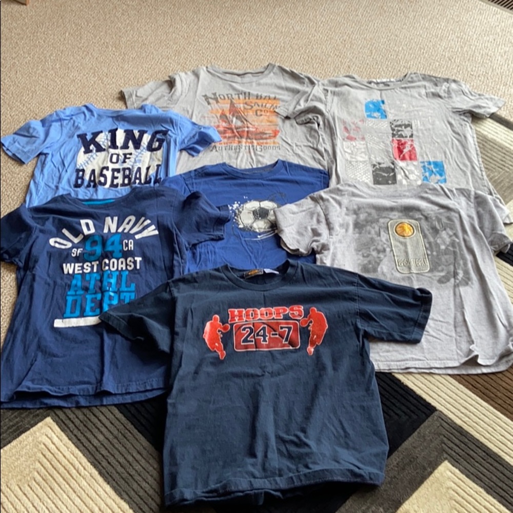(7) Boys xl/16-18 short sleeve t shirt